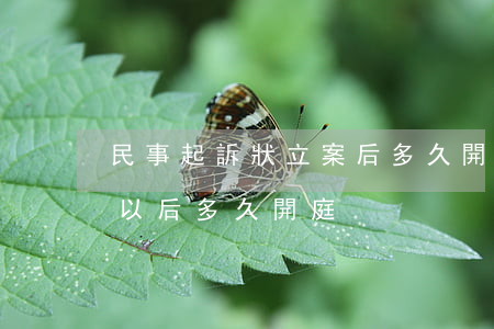 民事起訴狀立案后多久開庭(收到民事起訴狀以后多久開庭)