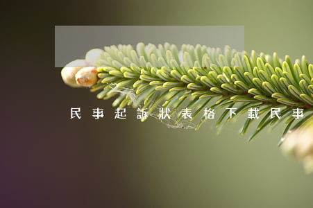 民事起訴狀表格下載(民事起訴狀文檔格式)