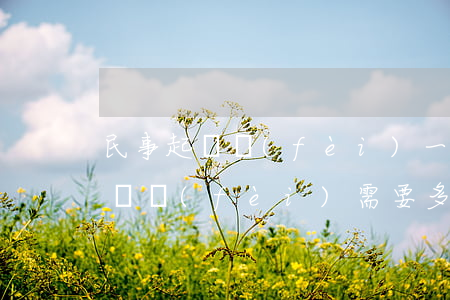 民事起訴費(fèi)一般要多少錢(一般起訴費(fèi)需要多少錢)
