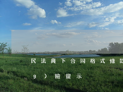 民法典下合同格式條款修改法律風(fēng)險提示