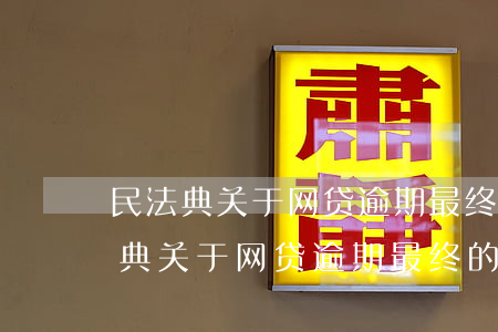 民法典关于网贷逾期最终的赔付标准-民法典关于网贷逾期最终的赔付标准是什么