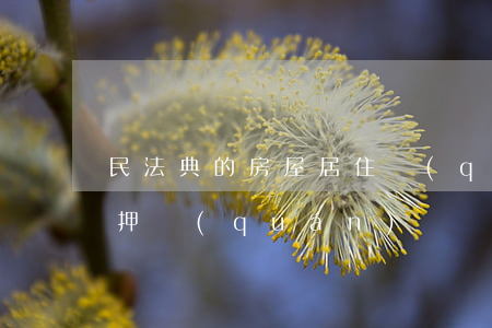民法典的房屋居住權(quán)與房屋抵押權(quán)