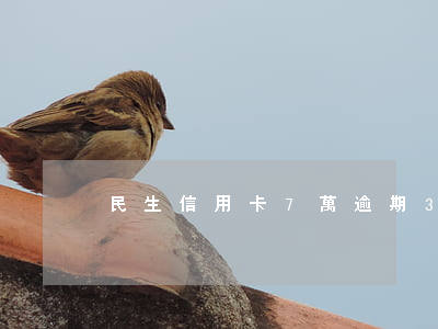 民生信用卡7萬逾期3個月