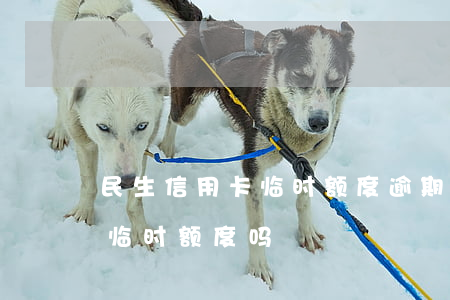 民生信用卡临时额度逾期了(民生信用额度是临时额度吗)