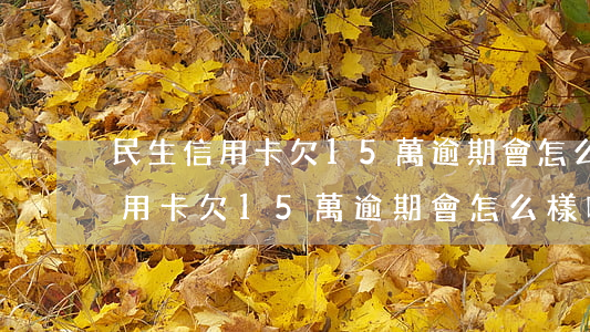 民生信用卡欠15萬逾期會怎么樣-民生信用卡欠15萬逾期會怎么樣呢