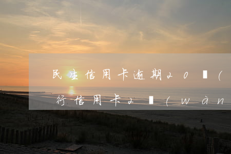 民生信用卡逾期20萬(wàn)-民生銀行信用卡2萬(wàn)逾期3年