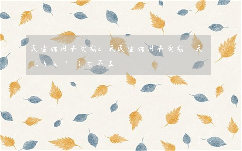 民生信用卡逾期2天(民生信用卡逾期兩天會(huì)有不良記錄嗎)