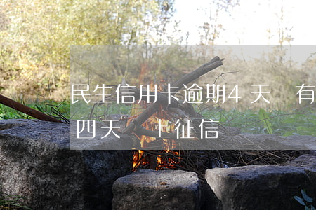 民生信用卡逾期4天會有什么后果(民生逾期四天會上征信嗎)