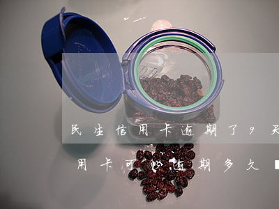 民生信用卡逾期了9天會(huì)(民生信用卡可以逾期多久沒事)