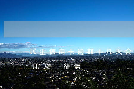 民生信用卡逾期十几天会怎么样(民生卡逾期几天上征信)