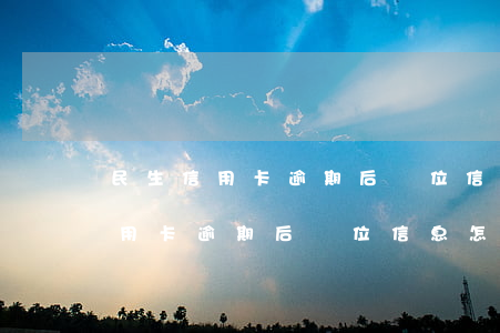 民生信用卡逾期后單位信息怎么改-民生信用卡逾期后單位信息怎么改啊