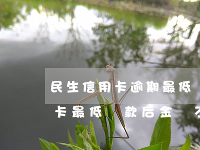 民生信用卡逾期最低還款嗎 為什么民生信用卡最低還款后金額不對(duì)