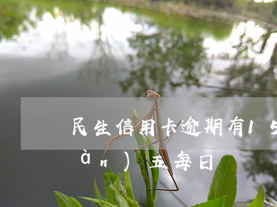 民生信用卡逾期有15天 信用卡 逾期 萬(wàn)五 每日