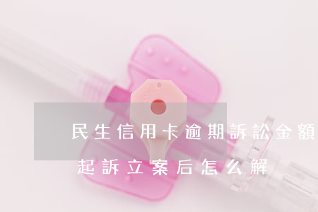 民生信用卡逾期訴訟金額(民生信用卡逾期被起訴立案后怎么解決)
