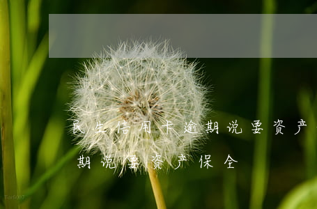 民生信用卡逾期说要资产保全(民生信用卡逾期说要资产保全)