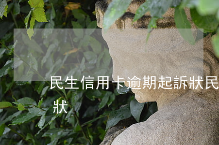 民生信用卡逾期起訴狀（民生信用卡逾期起訴狀）