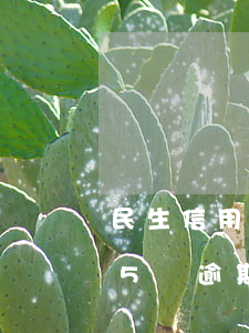 民生信用卡還款逾期2天(欠民生銀行信用卡5萬逾期2年零3個(gè)月為還款)