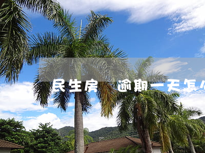 民生房貸逾期一天怎么消(民生逾期3天怎么辦)