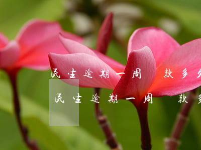 民生逾期一周還款多久恢復(fù)額度-民生逾期一周還款多久恢復(fù)額度了