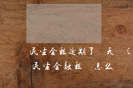 民生金租逾期了幾天會(huì)有影響嗎(民生金融租賃怎么樣)