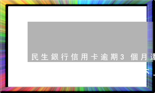 民生銀行信用卡逾期3個月還不上-民生銀行信用卡逾期3個月還不上怎么辦