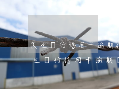 民生銀行信用卡逾期4個(gè)月了-民生銀行信用卡逾期會(huì)怎么樣