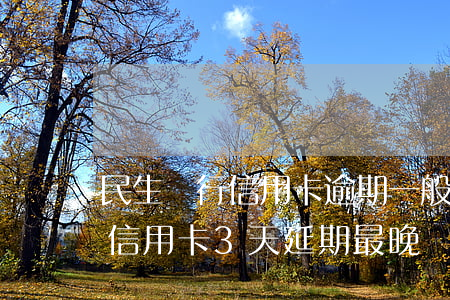 民生銀行信用卡逾期一般幾天還款(民生銀行信用卡3天延期最晚幾點還)