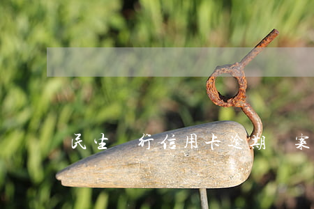 民生銀行信用卡逾期備案