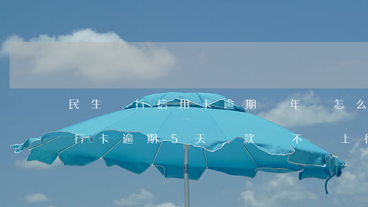 民生銀行信用卡逾期兩年會怎么樣-民生銀行卡逾期5天還款會不會上征信