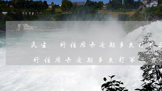 民生銀行信用卡逾期多久打第三方-民生銀行信用卡逾期多久打第三方電話