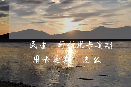 民生銀行信用卡逾期幾個月上訴(民生銀行信用卡逾期會怎么樣)