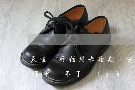 民生銀行信用卡逾期說分期-民生銀行逾期了申請不了個(gè)性化分期