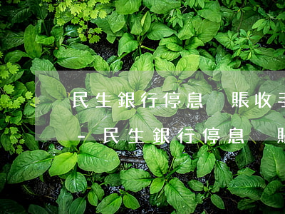 民生銀行停息掛賬收手續(xù)費合理嗎-民生銀行停息掛賬收手續(xù)費合理嗎安全嗎