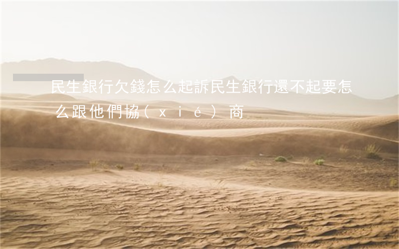 民生銀行欠錢怎么起訴(民生銀行還不起要怎么跟他們協(xié)商?)
