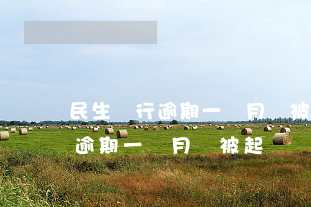 民生銀行逾期一個月會被起訴嗎-民生銀行逾期一個月會被起訴嗎知乎