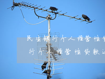民生银行个人经营性贷款还款协商-民生银行个人经营性贷款还款协商电话