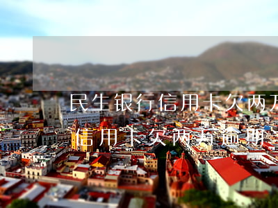 民生银行信用卡欠两万逾期半年-民生银行信用卡欠两万逾期半年会怎么样