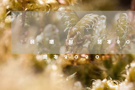 民間借貸起訴狀范本2020(民間借貸起訴狀范本2020)