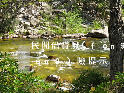 民間借貸風(fēng)險(民間借貸風(fēng)險提示)