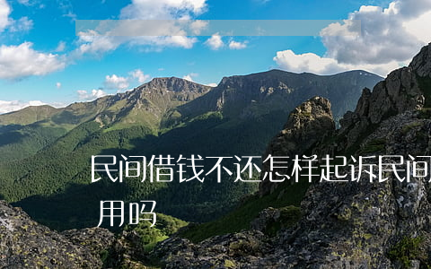 民间借钱不还怎样起诉(民间借钱不还起诉有用吗)