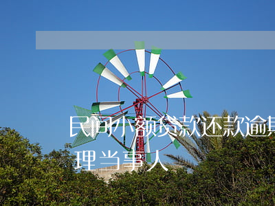 民间小额贷款还款逾期(小额信贷逾期怎么处理当事人)
