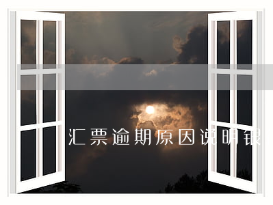 汇票逾期原因说明（银行汇票逾期未支付）