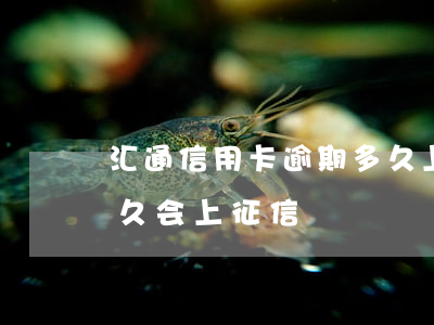 汇通信用卡逾期多久上征信-电话卡逾期多久会上征信