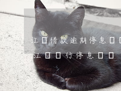 江蘇借款逾期停息掛賬協(xié)商方法(江蘇銀行停息掛賬)