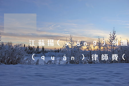 江蘇揚(yáng)州撫養(yǎng)權(quán)律師費(fèi)怎么算(江蘇揚(yáng)州撫養(yǎng)權(quán)律師費(fèi)怎么算)