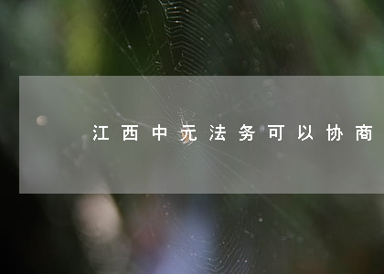 江西中元法务可以协商信用卡分期