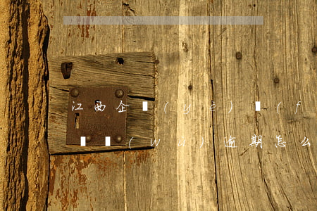 江西企業(yè)負(fù)債逾期怎么辦(債務(wù)逾期怎么辦)
