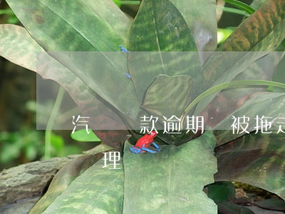 汽車貸款逾期車被拖走(車貸逾期被拖車怎么處理)
