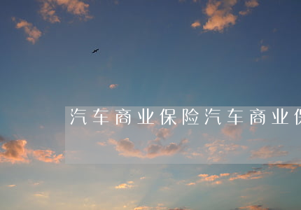 汽车商业保险(汽车商业保险多少钱)