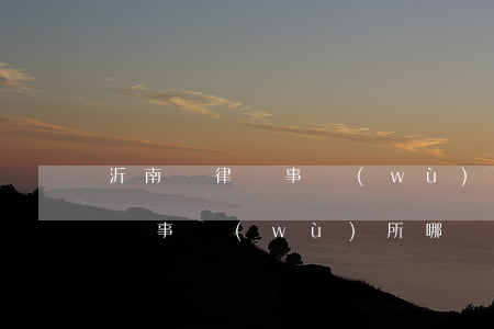 沂南縣律師事務(wù)所哪個好(新沂市律師事務(wù)所哪個好)